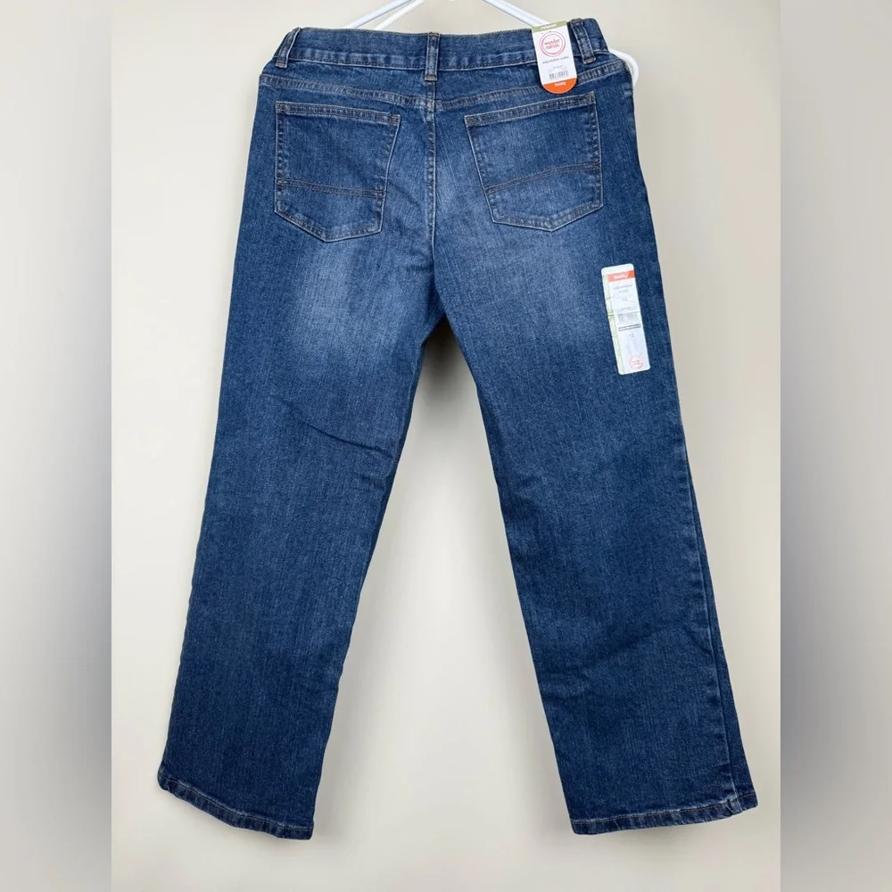 NWT Wonder Nation Boys Blue Jeans Size 12 Husky Adjustable‎ Waist Relaxed Fit